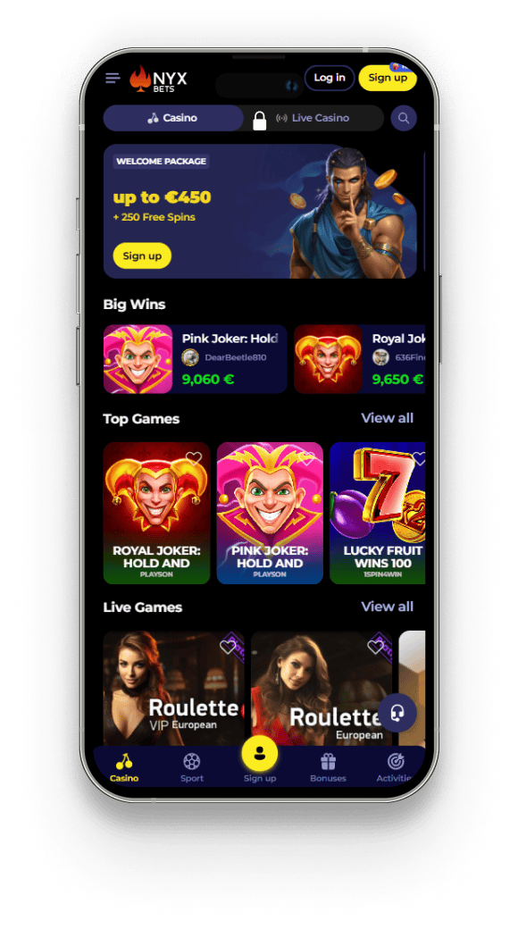 nyxbets application